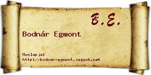 Bodnár Egmont névjegykártya
